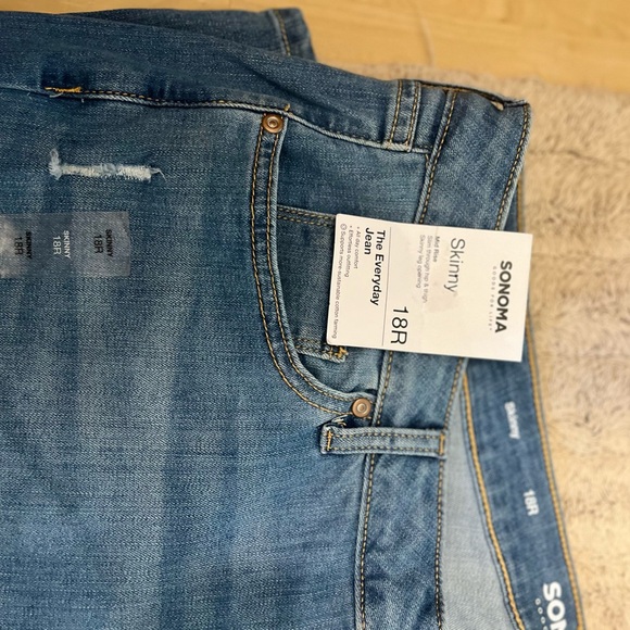 NWT Sonoma 18R Skinny Mid Rise 401 Donner Jean - Picture 4 of 9